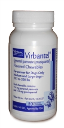 Virbantel Chewable Tablets For Medium/Large Dogs, Each Tablet