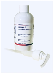 Omega-3 and Vitamin Supplement Liquid With Pump, 8 oz