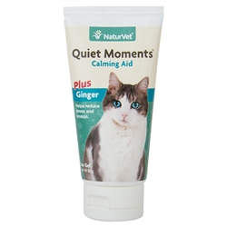 NaturVet Quiet Moments Calming Aid Gel Plus Ginger For Cats, 3 oz