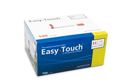 EasyTouch Insulin Syringe U-100 .5 cc 31 ga. x 5/16", 100/Box