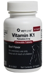 Vitamin K1 Chewable Tablets For Dogs and Cats 25 mg [VetOne], 50 Count