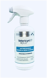 Vetericyn VF+ Antimicrobial Wound & Skin Hydrogel, 16.9 oz Trigger Spray