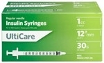 UltiCare Insulin Syringe U-100 1 cc, 30 ga. x 1/2", 100/Box