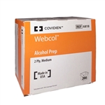 Coviden Webcol Alcohol Prep Pads 2 Ply, Medium, Box of 200