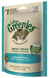 Feline Greenies Dental Treats, Ocean Fish Flavor, 2.5 oz (10 Pack)