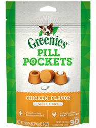 Greenies Pill Pockets For Dogs, Chicken -Tablet Size, 6 x 30 Count