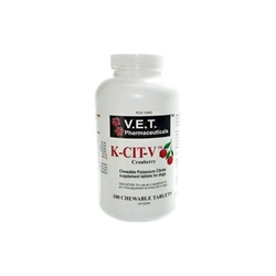 K-CIT-V Cranberry Chewable Potassium Citrate For Dogs, 100 Tablets
