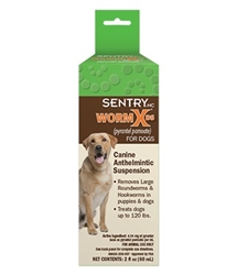 Sentry HC WormX DS Liquid Dog Wormer, 2 oz