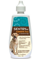 Sentry HC Earmite Free Ear Miticide For Dogs, 3 oz