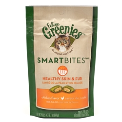 Feline Greenies SmartBites Healthy Skin & Fur - Chicken, 2.1 oz