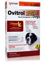 Ovitrol X-Tend Flea & Tick Spot On For X-Large Dogs 56-80 lbs, 3 Months