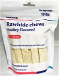 Covetrus Rawhide Chews Poultry Flavored For Dogs Under 10 lbs, 30 Chews SMALL RED