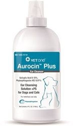 Aurocin Plus Ear Cleansing Solution + PS, 4 oz