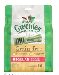 Greenies Grain Free Dental Dog Treats - Regular, Pkg Of 12