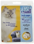 Soft Paws Nail Caps For Cats, Medium 9-13 lbs, 40 Caps Clear