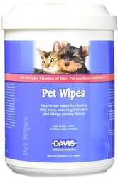 Davis Pet Wipes, 160 Extra Moist Wipes