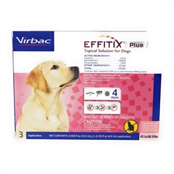 EFFITIX Plus Topical Solution For Dogs 45-88.9 lbs, 3 Month Supply