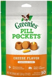 Greenies Pill Pockets For Dogs, Cheese Flavor - Capsule Size, 6 x 30 Count