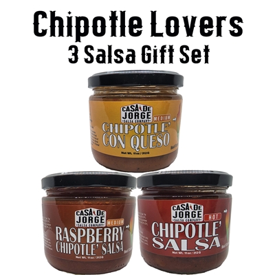 Chipotle Lovers 3 Pack Gift Set by Casa De Jorge Salsa Company