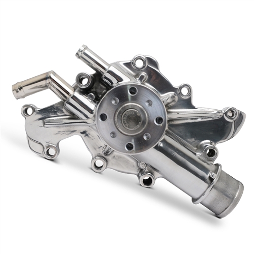 Ford Racing Aluminum Water Pump SB Ford Reverse Rotation Polished