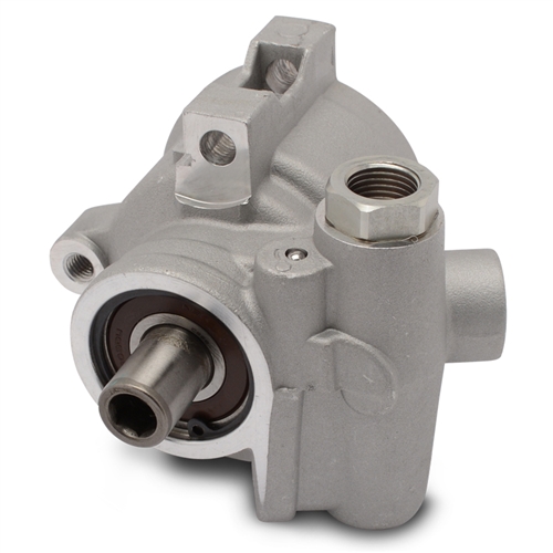 Power Steering Pump Only with Threaded Mounting Holes for Attached Reservoir Raw Finish