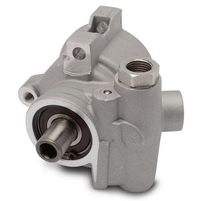 Power Steering Pump Only Eddie Motorsports Replacement for Attached Reservoir Raw Finish