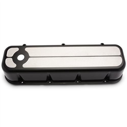 Valve Covers BB Chevy Tall Diamond Black Highlight