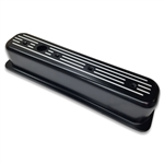 Valve Covers SB Chevy Center Bolt Tall Ball Milled - Black Highlight Finish