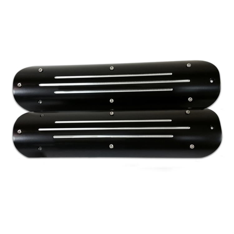 Coil Covers Ball Milled LS Chevy - Black Highlight Finish