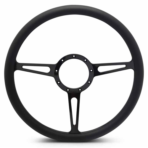 Classic Billet Steering Wheel 15" Gloss Black Spokes/Black Grip