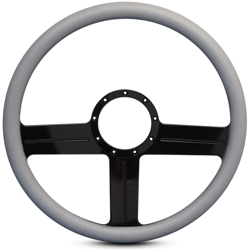 G3 Billet Steering Wheel 15" Gloss Black Spokes/Grey Grip