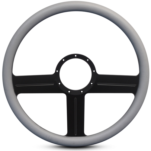 G3 Billet Steering Wheel 15" Matte Black Spokes/Grey Grip