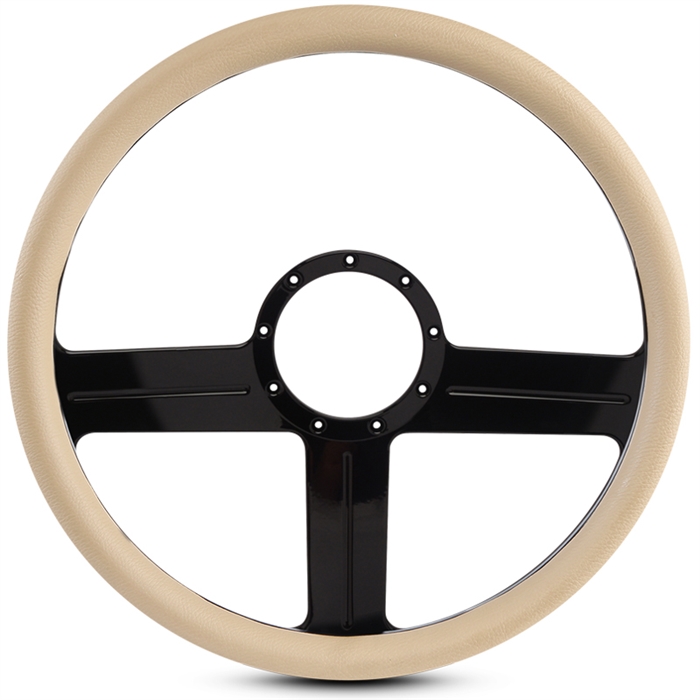 G3 Billet Steering Wheel 15" Gloss Black Spokes/Tan Grip