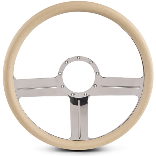 G3 Billet Steering Wheel 15" Clear Coat Spokes/Tan Grip