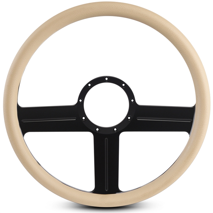 G3 Billet Steering Wheel 15" Matte Black Spokes/Tan Grip