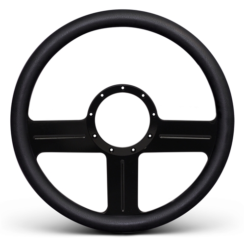 G3 Billet Steering Wheel 13-1/2" Gloss Black Spokes/Black Grip