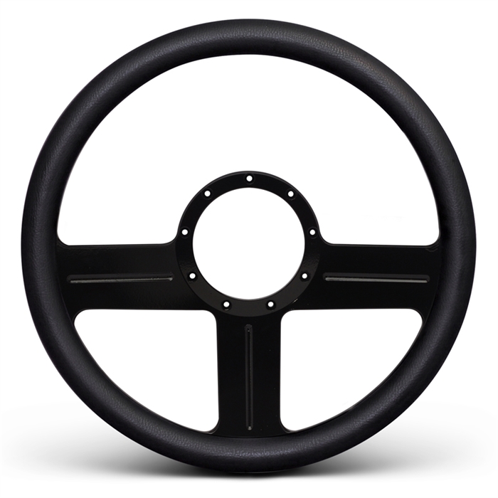 G3 Billet Steering Wheel 13-1/2" Gloss Black Spokes/Black Grip