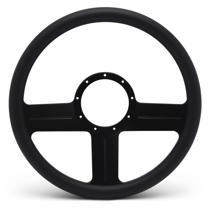 G3 Billet Steering Wheel 13-1/2" Matte Black Spokes/Black Grip