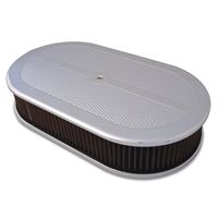 Air Cleaner 17" Oval Diamond Top Dominator