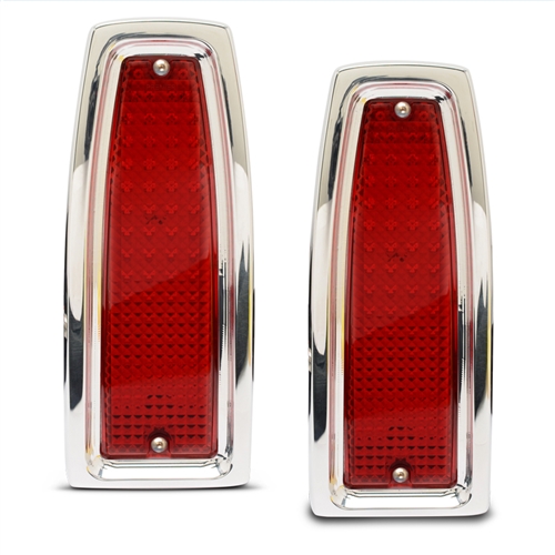 Taillight Kit W/Bezels & One Piece LED's 1966-67 Nova