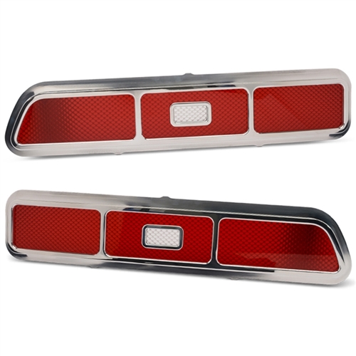 Tail Light Bezels & Lenses 1969 Camaro Standard with Back-Up Light