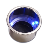 Drink Holder Stainless Steel Blue LED