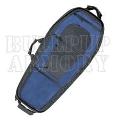 Alpha Battle Carrier Sling Pack 30" Multi-Firearm Case - Black with Electric Blue only