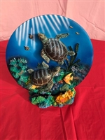 Ocean Sea Turtle Plate/Stand -SOLD