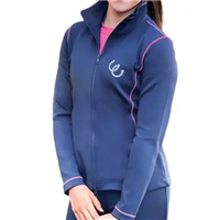 Versatile full front zip performance jacket. Pairs perfectly with our tights and tops. Stay clean on show days or use as a cozy midweight 3 season warm up jacket. Made in a breathable, moisture wicking, performance stretch fabric.