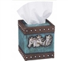 Tissue Box Cover - Blue Horses For Sale!