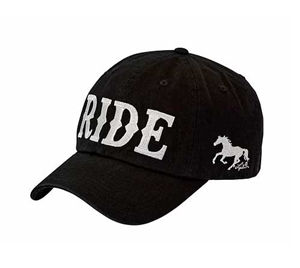 "RIDE" Black Horse Cap For Sale!!