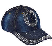 Denim & Bling Horseshoe Cap Showoff your horse enthusiasm with this trendy distressed denim and bling ball cap. Featuring hundreds of dazzling crystals, and a easy adjust back the perfect hat for a sunny day! Find the best prices at The Distance Depot.