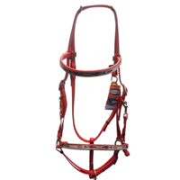 As Is Beta Biothane Southwestern Designed Traditional Trail Halter Bridle