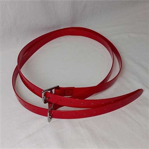 Biothane Stirrup Leather (Pair) - 1" Wide/ Red Biothane/ SS for Sale!